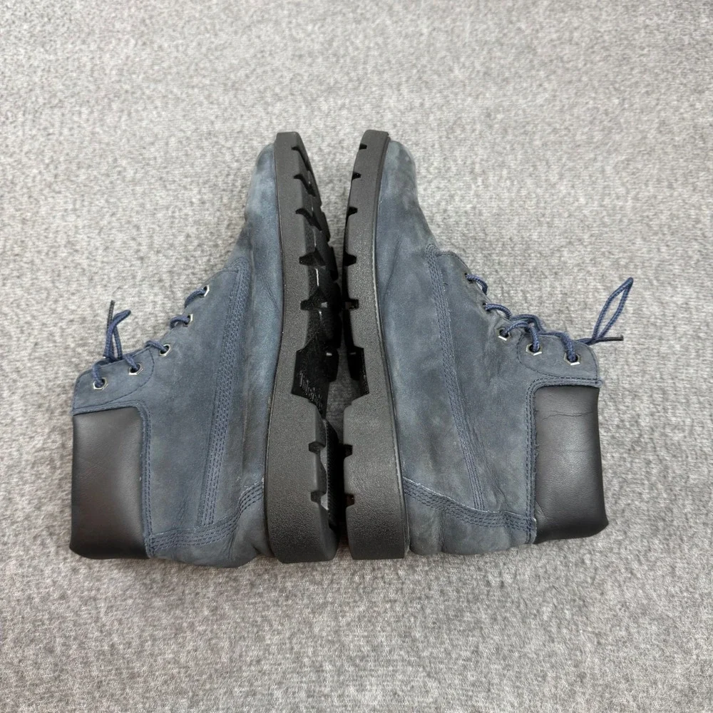 Timberland 6 Inch Boots Boys 6.5 Navy Blue Nubuck Waterproof A10KO